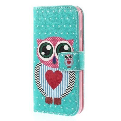 Plånboksfodral till Apple iPhone 6 / 6S (Heart Owl)