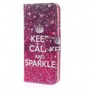 Plånboksfodral till Apple iPhone 6 / 6S (Keep Calm and Sparkle)