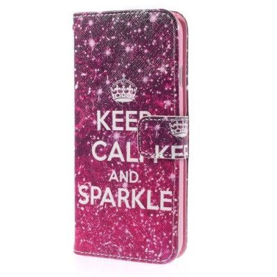 Plånboksfodral till Apple iPhone 6 / 6S (Keep Calm and Sparkle)