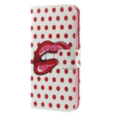 Plånboksfodral till Apple iPhone 6 / 6S  (Polka Dots Lip)