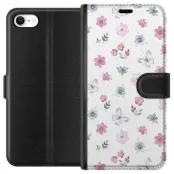 Plånboksfodral till Apple iPhone 6 med Blommor och fjärillar