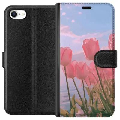 Plånboksfodral till Apple iPhone 6 med Rosa Tulpaner
