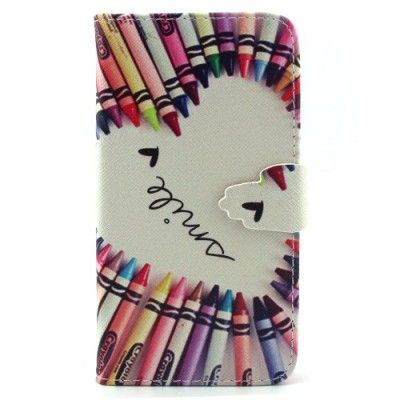 Plånboksfodral till iPhone 6 / 6S  - Crayons Heart