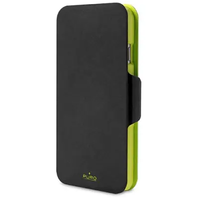 Puro Bicolor Wallet (iPhone 6/6S Plus) - Svart/lime