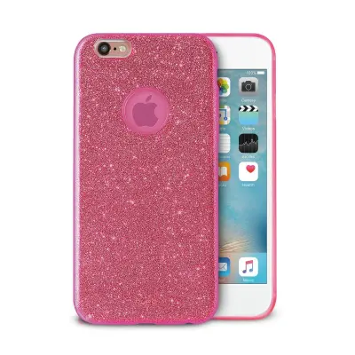 Puro Glitter Mobilskal till iPhone 6/6S - Shine Shock Pink