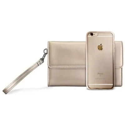 Puro Pochette & Satin Cover (iPhone 6/6S) - Guld