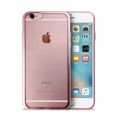 Puro Satin Frame skal till iPhone 6/6S - Rose Gold