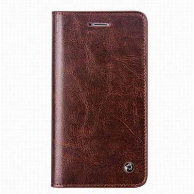 Qialino Äkta läder Plånboksfodral till Apple iPhone 6 / 6S - Brun