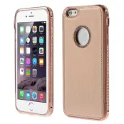 Rhinestone Bumperoch Skal till Apple iPhone 6(S) Plus - Rose Gold