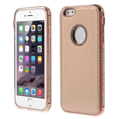 Rhinestone Bumperoch Skal till Apple iPhone 6(S) Plus - Rose Gold