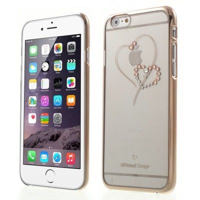 X-Fitted Swarovski Hearts (iPhone 6/6S) - Guld