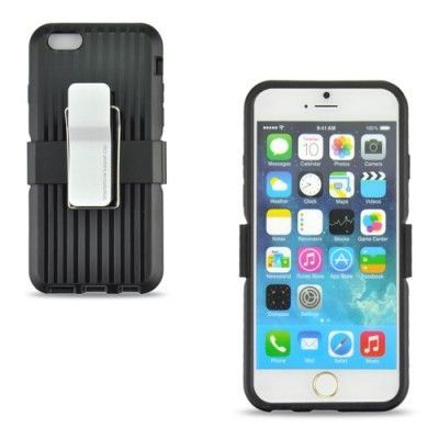 Skal med avtagbar bälteshållare till iPhone 6 / 6S - Svart