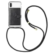 Skal med mobilhalsband och kreditkortshållare iPhone 6 (Svart halsband)