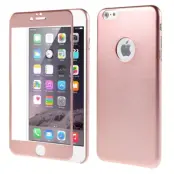 Skal med Tempered Glass till Apple iPhone 6(S) Plus - Rose Gold