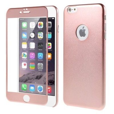 Skal med Tempered Glass till iPhone 6 / 6S - Rose Gold