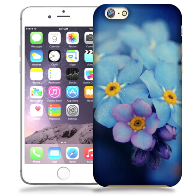 Skal till Apple iPhone 6 / 6S - Blå blommor