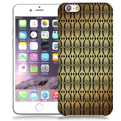 Skal till Apple iPhone 6 / 6S - Mönster - Guld/Svart