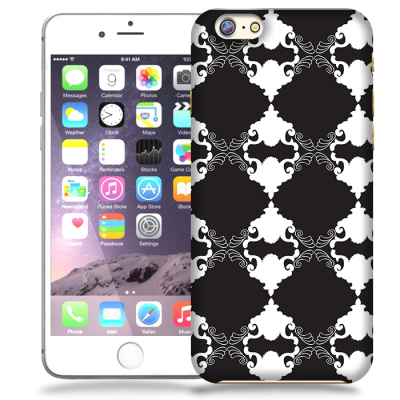 Skal till Apple iPhone 6 / 6S - Mönstrad tapet - Svart