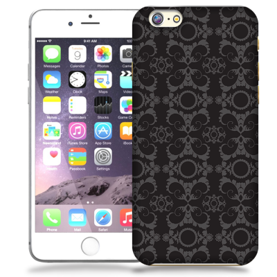 Skal till Apple iPhone 6 / 6S - Mönstrad tapet - Svart/Grå