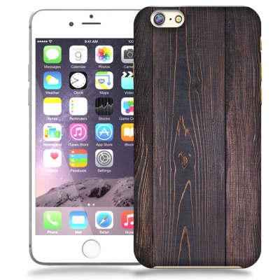 Skal till Apple iPhone 6 / 6S - Mörkbetsat trä