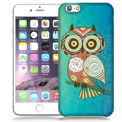 Skal till Apple iPhone 6 / 6S - Orientalisk uggla - Blå