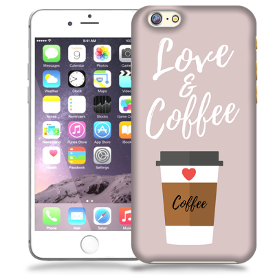 Skal till Apple iPhone 6 / 6S Plus - I love coffe - Beige