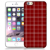 Skal till Apple iPhone 6(S) Plus - Sömmar - Rutmönster Röd