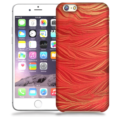 Skal till Apple iPhone 6 / 6S Plus - Vågor - Röd/Orange