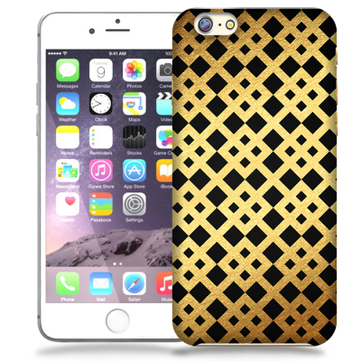 Skal till Apple iPhone 6 / 6S - Rutmönster - Guld/Svart