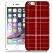 Skal till Apple iPhone 6 / 6S - Sömmar - Rutmönster Röd