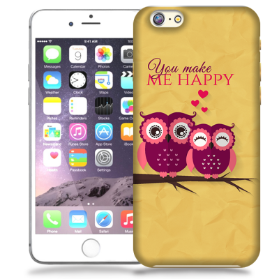 Skal till Apple iPhone 6 / 6S - Ugglor - You make me happy