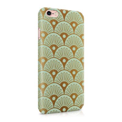 Skal till Apple iPhone 6(S)  - Bågar - Guld/Mint