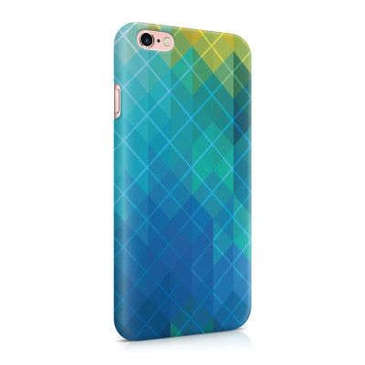 Skal till Apple iPhone 6(S)  - Blå kvadrater