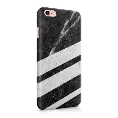 Skal till Apple iPhone 6(S) - Black Striped Marble