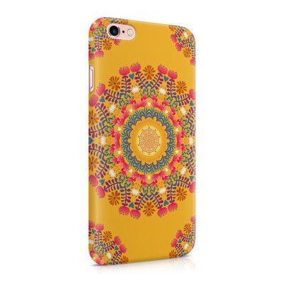 Skal till Apple iPhone 6(S)  - Blommigt mönster - Orange