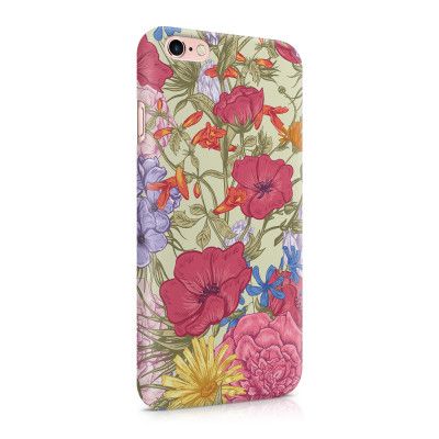 Skal till Apple iPhone 6(S)  - Blommor - Beige