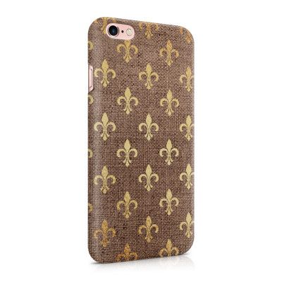 Skal till Apple iPhone 6(S)  - Canvas Blommor - Guld/Brun