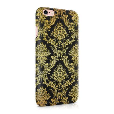 Skal till Apple iPhone 6(S)  - Damask - Guld/Svart