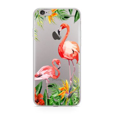 Skal till Apple iPhone 6(S) - Flamingo art