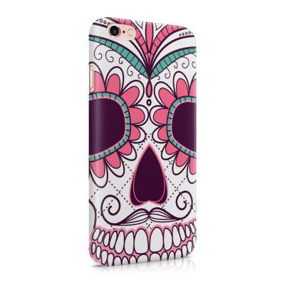 Skal till Apple iPhone 6(S)  - Glad dödskalle - Rosa