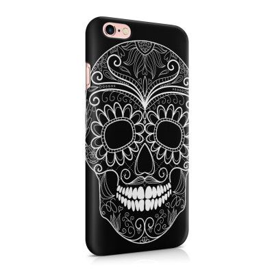 Skal till Apple iPhone 6(S)  - Glad dödskalle - Svart