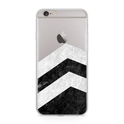 Skal till Apple iPhone 6(S) - Half marble black/grey