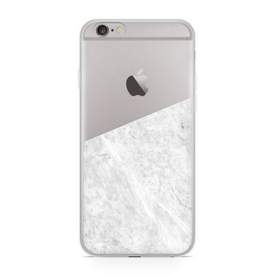 Skal till Apple iPhone 6(S) - Half marble white