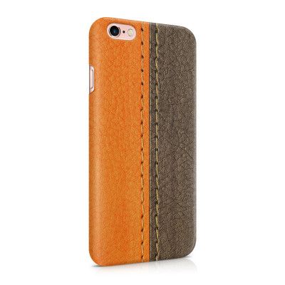 Skal till Apple iPhone 6(S)  - Läder - Orange/Brun