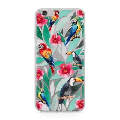 Skal till Apple iPhone 6(S) - Parrot jungle