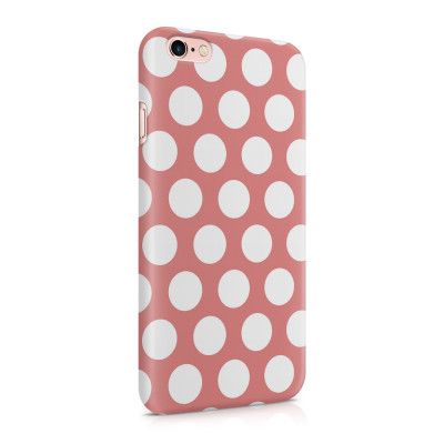 Skal till Apple iPhone 6(S)  - Polka - Persika