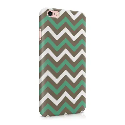 Skal till Apple iPhone 6(S)  - Ränder - Grön/Brun