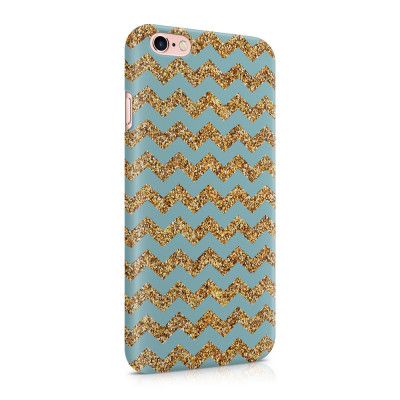 Skal till Apple iPhone 6(S)  - Ränder - Guld/Blå