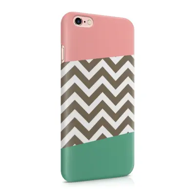 Skal till Apple iPhone 6(S)  - Ränder - Mörkgrön/Rosa