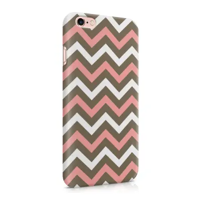 Skal till Apple iPhone 6(S)  - Ränder - Vit/Rosa